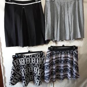 Skirts #406 Lot of Four Skirts Women's Junior Sz M Preowned Different Brands
